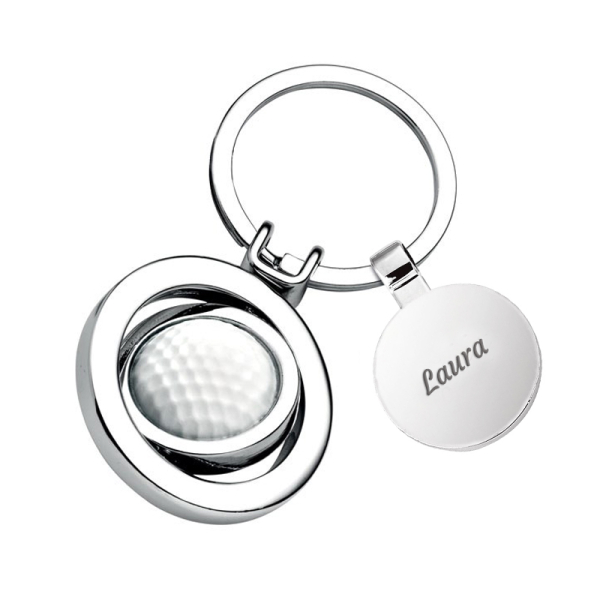 Személyre szabott golf labdás kulcstartó Személyre szabott golf labdás kulcstartó