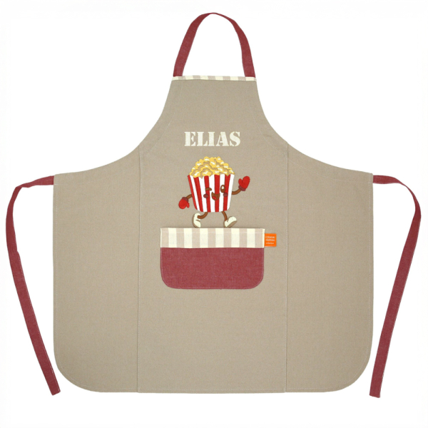 Személyre szabott gyermekkötény Popcorn Személyre szabott gyermekkötény Popcorn