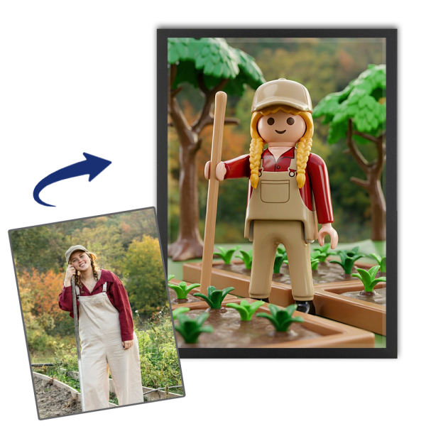 Egyedi játékstílusú portré fénykép alapján Egyedi játékstílusú portré fénykép alapján