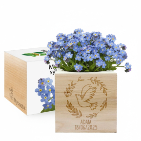 EcoCube gravírozott galambkeresztelés EcoCube gravírozott galambkeresztelés
