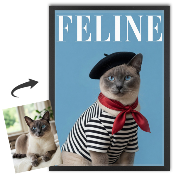 FELINE magazin címlapja egy fotó alapján FELINE magazin címlapja egy fotó alapján