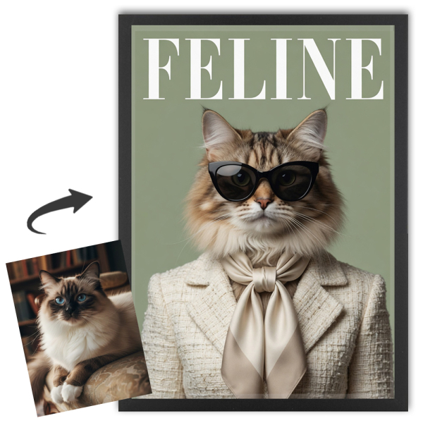 FELINE magazin címlapja egy fotó alapján FELINE magazin címlapja egy fotó alapján