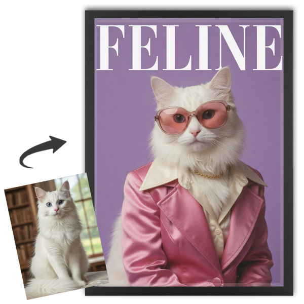 FELINE magazin címlapja egy fotó alapján FELINE magazin címlapja egy fotó alapján