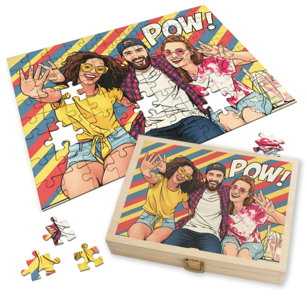 Fotópuzzle Pop Art Comics Roy Lichtenstein stílusában Fotópuzzle Pop Art Comics Roy Lichtenstein stílusában