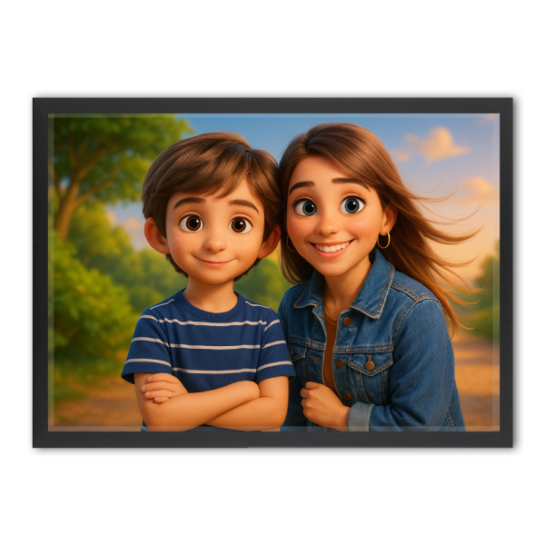 Fotómontázs 3D animációs film stílusú portréhoz Fotómontázs 3D animációs film stílusú portréhoz
