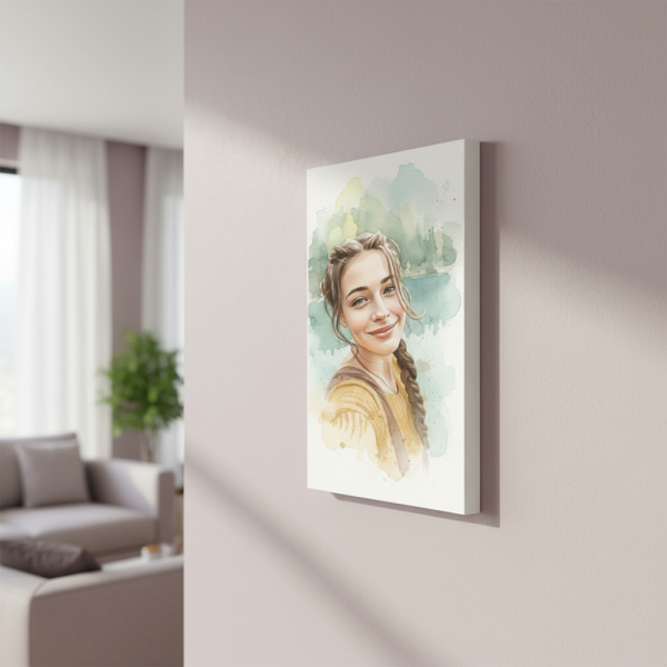 Vesiväri-tyylinen muotokuva valokuvan mukaan Vesiväri-tyylinen muotokuva valokuvan mukaan