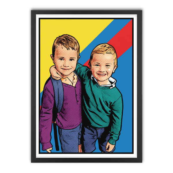 Pop art képregény stílusú portré fotó alapján Pop art képregény stílusú portré fotó alapján