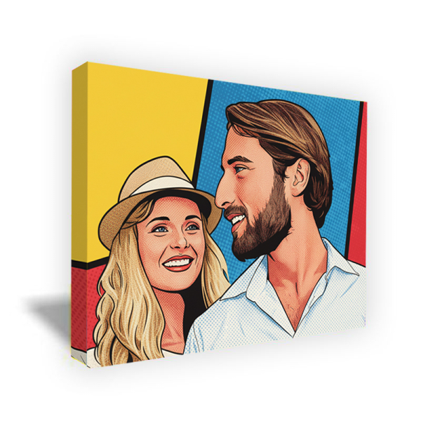 Pop art képregény stílusú portré fotó alapján Pop art képregény stílusú portré fotó alapján