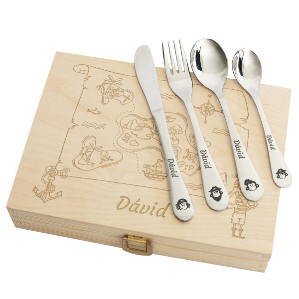 Személyre szabott kalóz majom evőeszközök gyerekeknek Személyre szabott kalóz majom evőeszközök gyerekeknek
