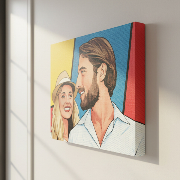 Pop art képregény stílusú portré fotó alapján Pop art képregény stílusú portré fotó alapján
