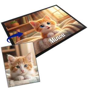 Személyre szabott tálalátét 3D-s animációs stílusban kutyának vagy mac Személyre szabott tálalátét 3D-s animációs stílusban kutyának vagy mac
