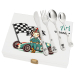 F1-es pilóta mintás gravírozott fadobozos evőeszközkészlet F1-es pilóta mintás gravírozott fadobozos evőeszközkészlet