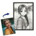 Személyre szabott vintage manga stílusú portré Személyre szabott vintage manga stílusú portré