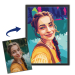 Portre a pop art stílusú WPAP szerint egy fénykép alapján Portre a pop art stílusú WPAP szerint egy fénykép alapján