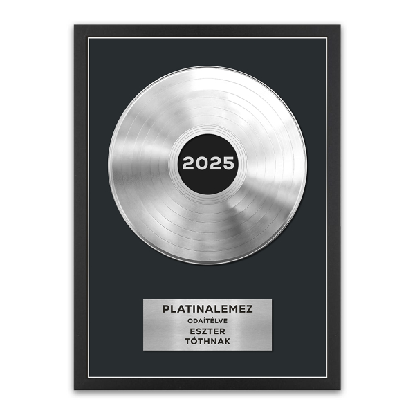 Szem&eacute;lyre szabott, bekeretezett arany- vagy platinalemez poszter