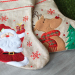 Szem&eacute;lyre szabott kar&aacute;csonyi zokni lenhat&aacute;s&uacute; anyagb&oacute;l