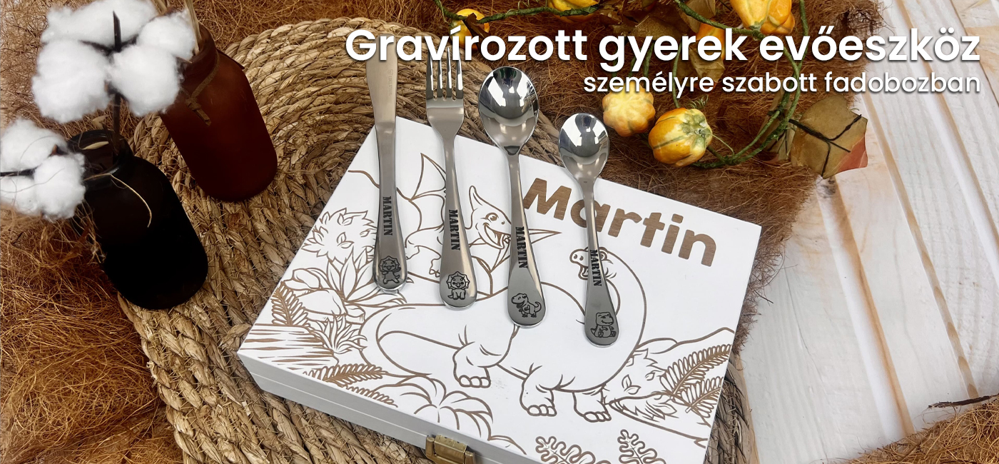 Szem�lyre szabott evőeszk�z�k gyerekeknek