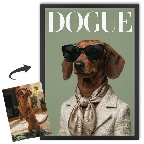 DOGUE magazin c&iacute;mlapja egy fot&oacute; alapj&aacute;n