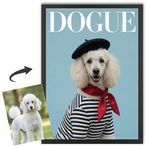 DOGUE magazin c&iacute;mlapja egy fot&oacute; alapj&aacute;n