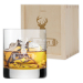 Grav&iacute;rozott whiskys poh&aacute;r szarvassal